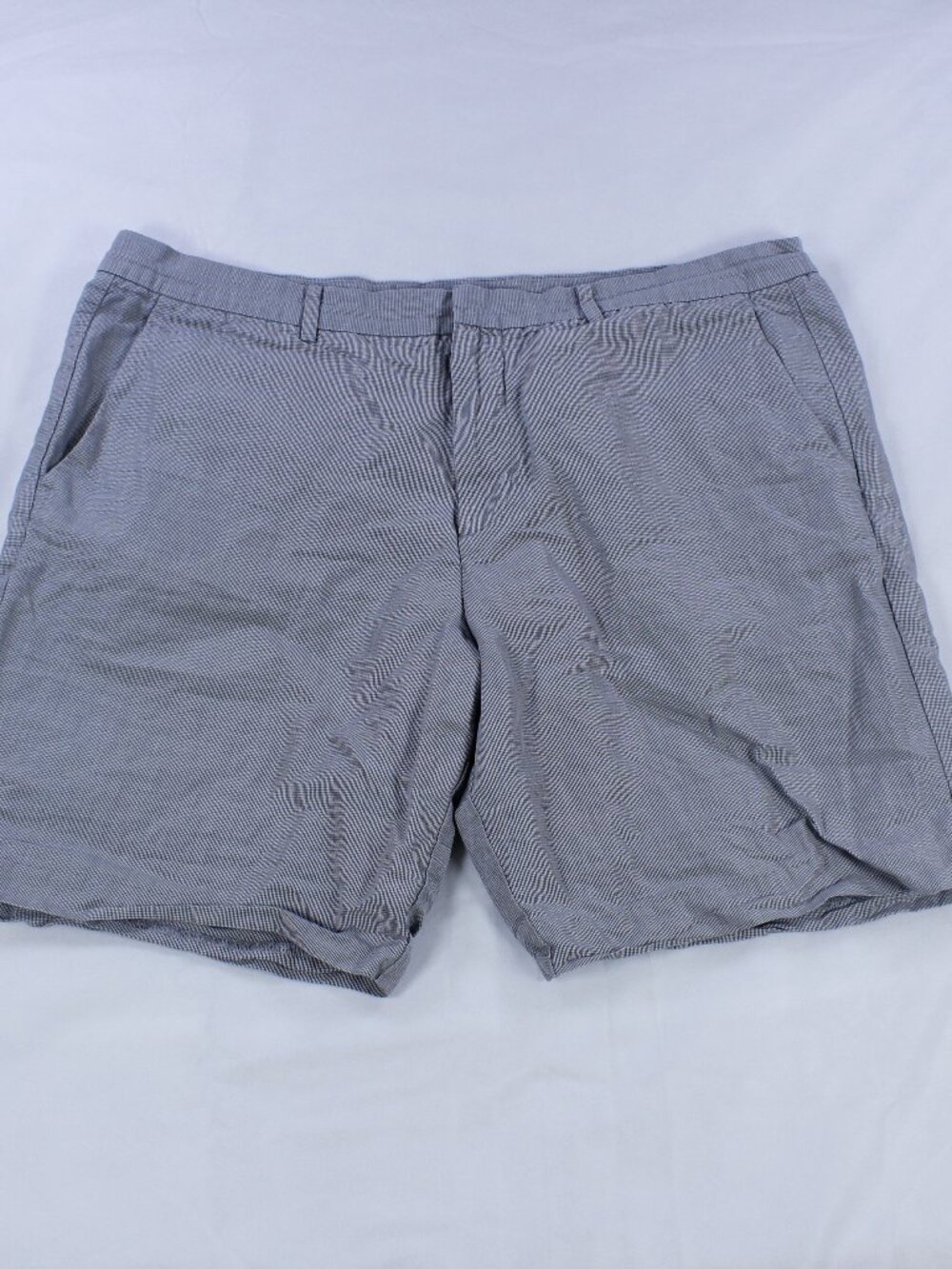 Theory Men's Chino Shorts - Micro-Textured Gray - Size 38